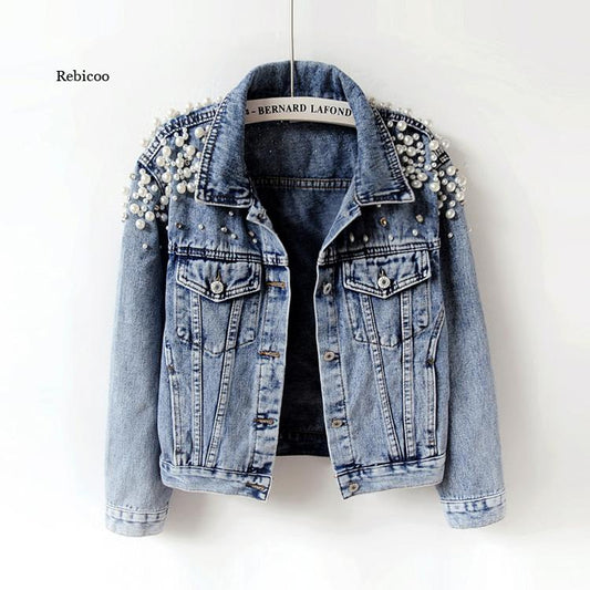 Pearl Casual Denim Jacket for Women - K&L Trending Products