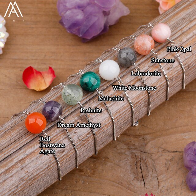 Fashion Women Natural Sphere Stone Beads Bracelet Jewelry - K&L Trending Products