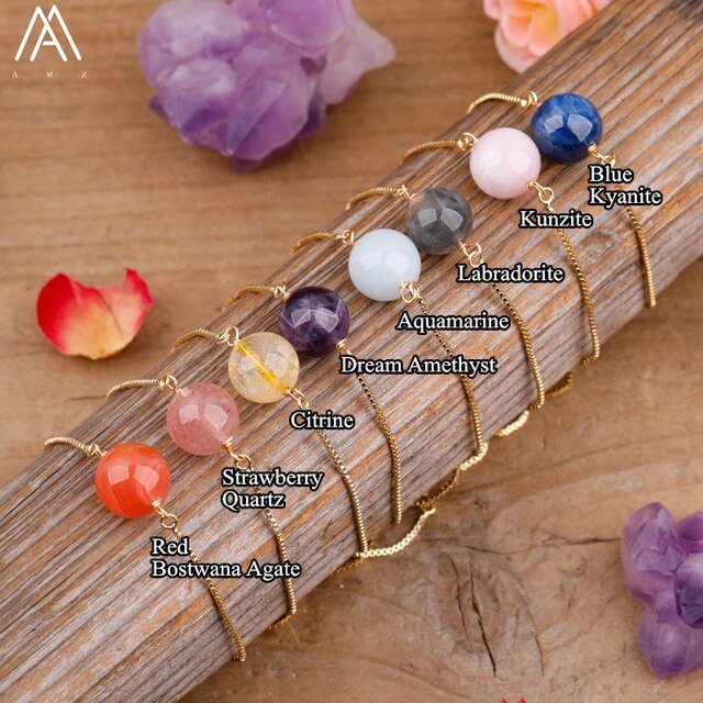 Fashion Women Natural Sphere Stone Beads Bracelet Jewelry - K&L Trending Products