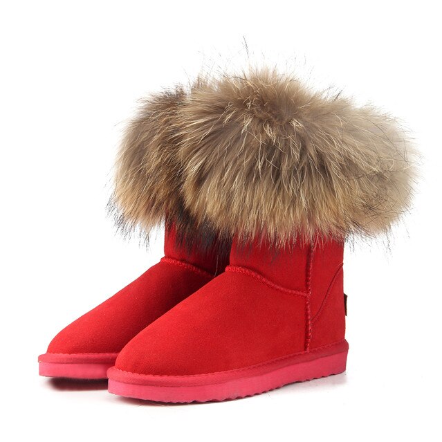 Women's Fox Fur Snow Boots - K&L Trending Products