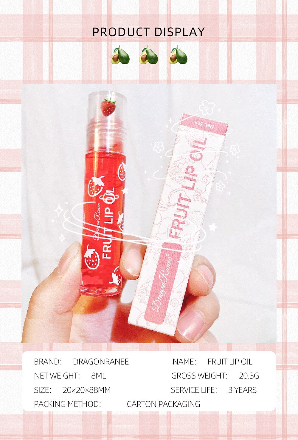 Fresh Fruit Roll-on Lip Balm - K&L Trending Products