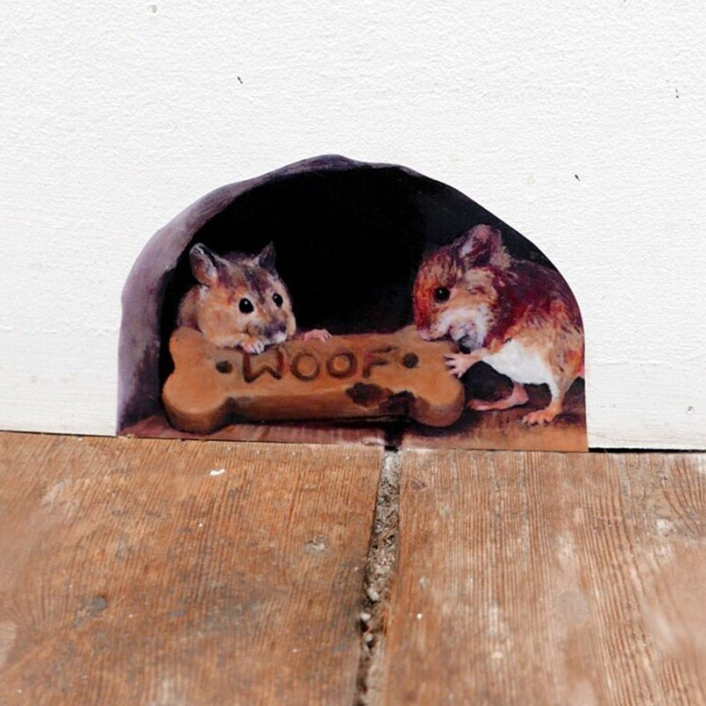 Funny Mouse Hole Wall Stickers - K&L Trending Products