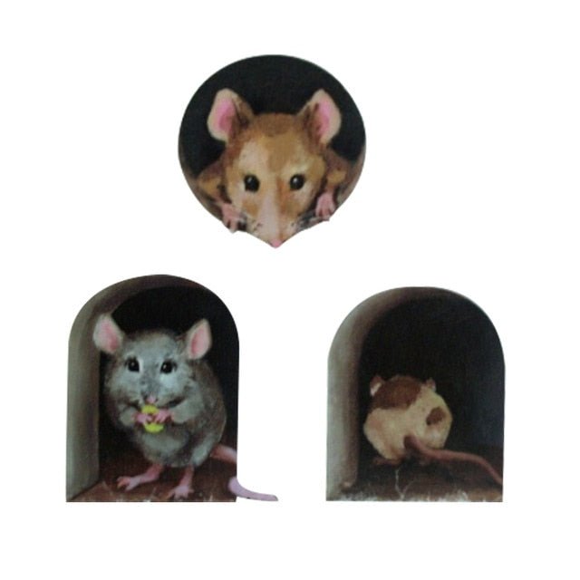 Funny Mouse Hole Wall Stickers - K&L Trending Products