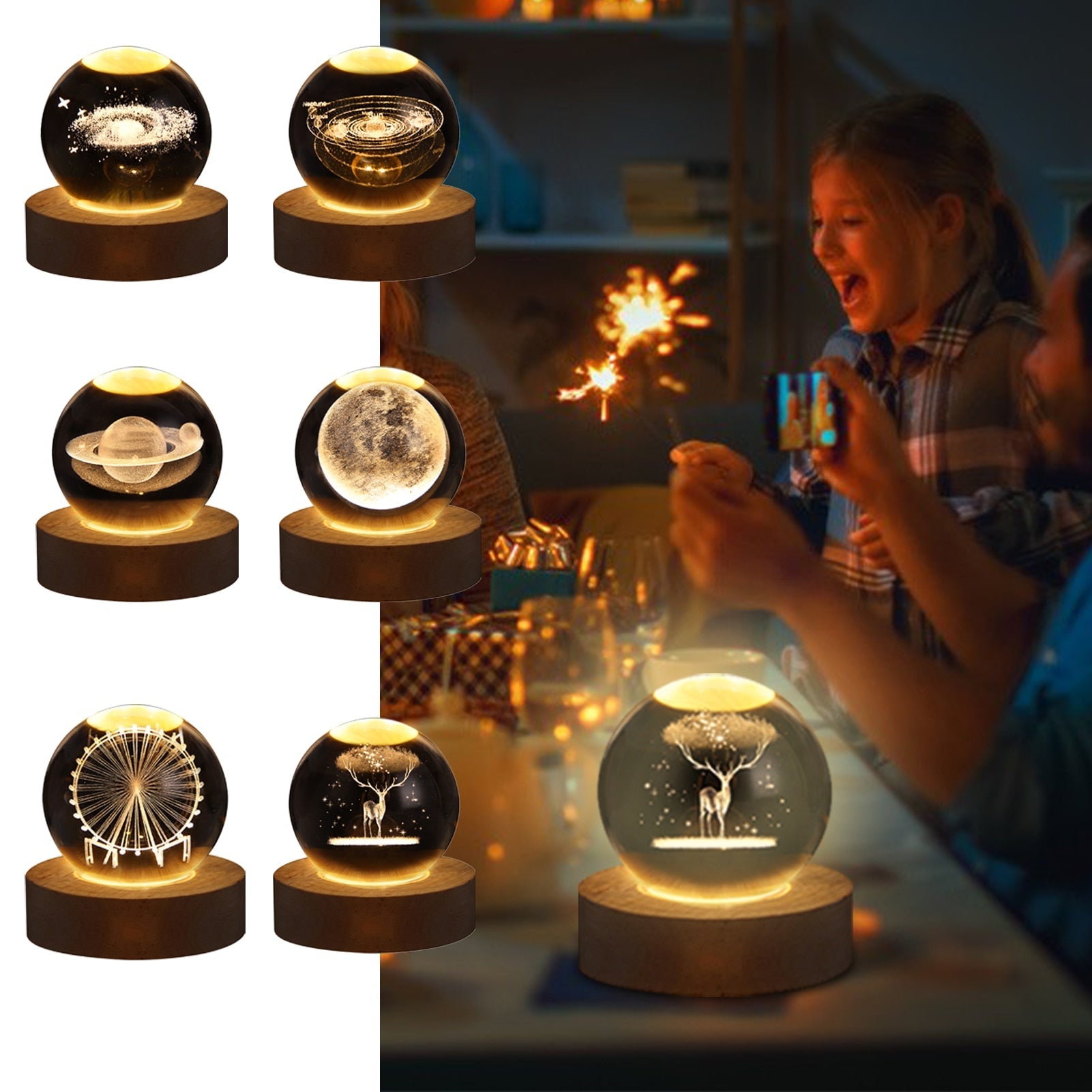 Glowing Crystal Ball Night Light - K&L Trending Products