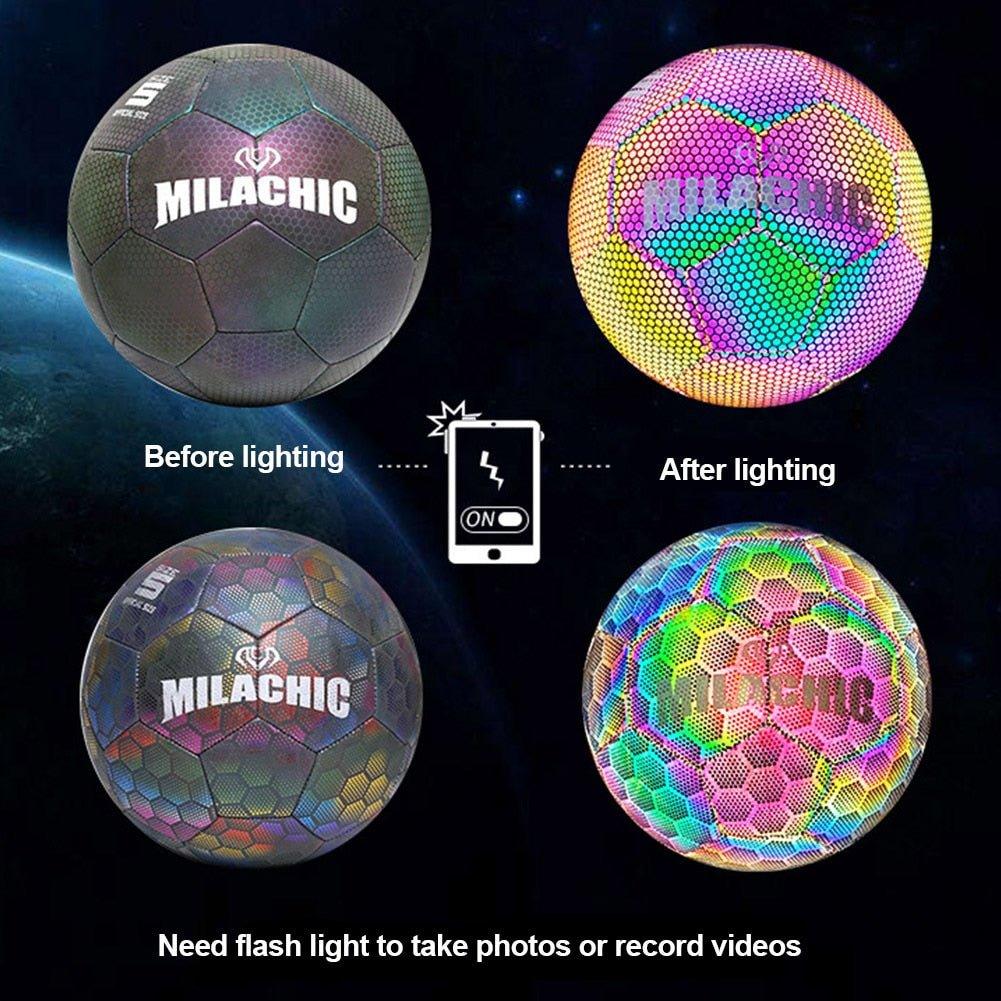 Holographic Glowing Soccer Ball - K&L Trending Products