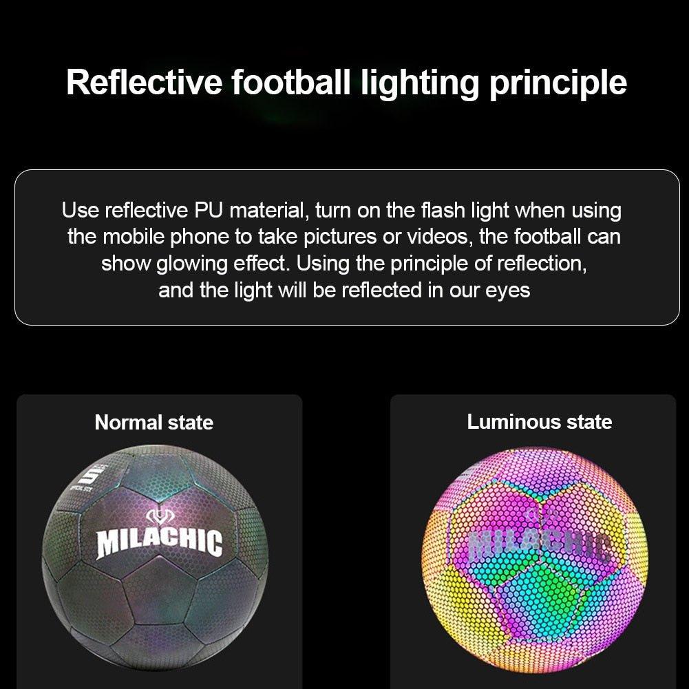 Holographic Glowing Soccer Ball - K&L Trending Products