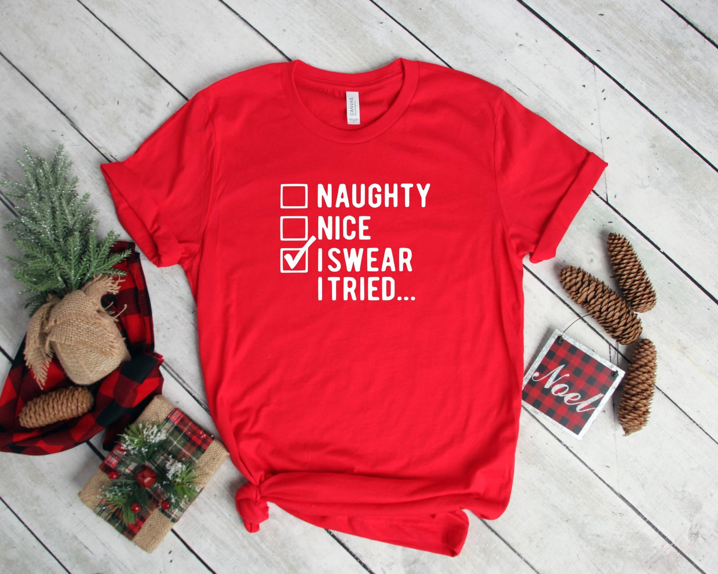 I Swear I Tried Shirt, Funny Christmas Shirts, Christmas Shirt - K&L Trending Products