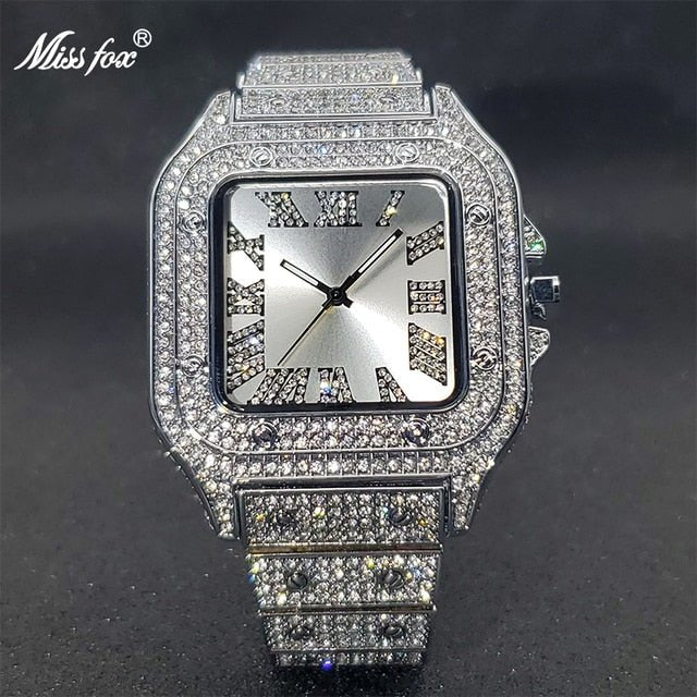 Ice Out Diamond Square Watch - K&L Trending Products