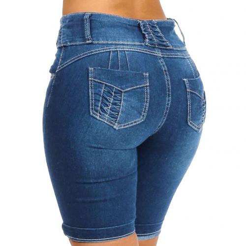 Knee Length Stretch Short Jeans - K&L Trending Products