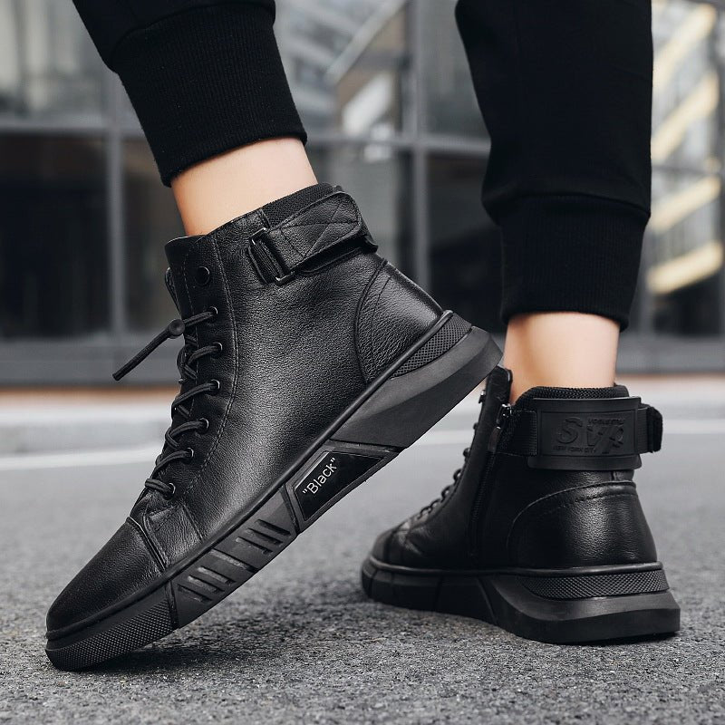 Leather Platform Boots - K&L Trending Products