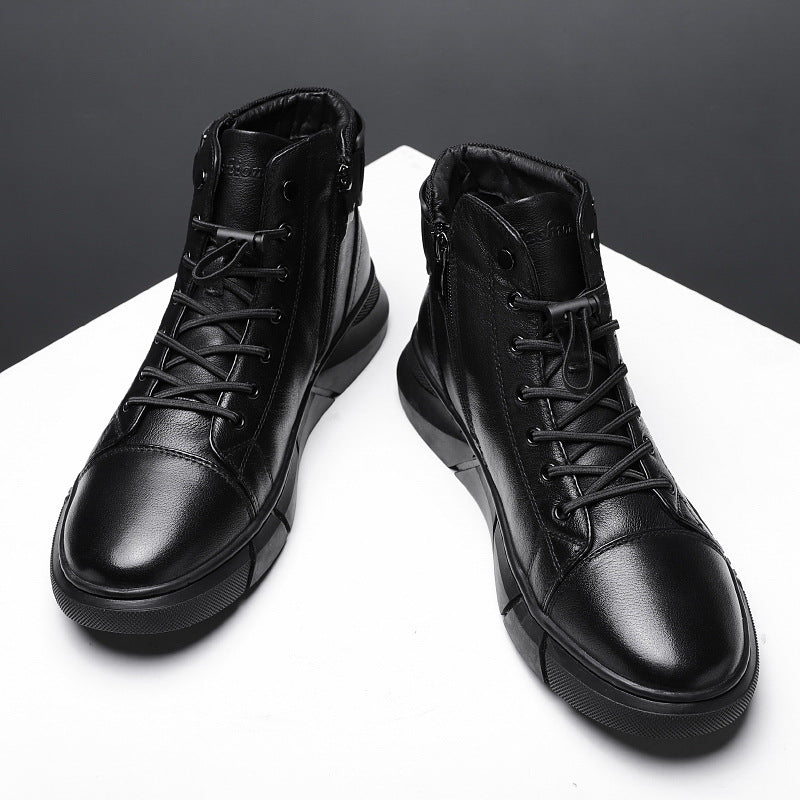 Leather Platform Boots - K&L Trending Products