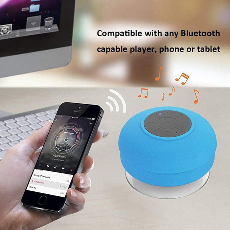 Mini Bluetooth Speaker Portable Waterproof Wireless Handsfree Speakers for Showers Bathroom Sucker Bluetooth Speaker Sound Box - K&L Trending Products