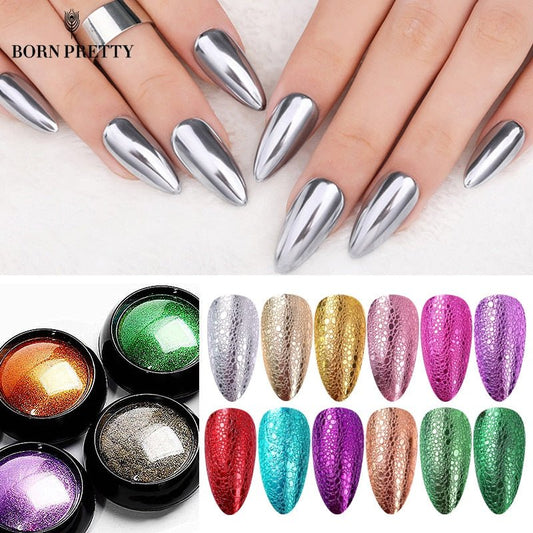 Mirror Nail Art Pigment Powder Nail Glitters Metallic Color Nail Art UV Gel Polishing Rose Gold Silver Decoration - K&L Trending Products