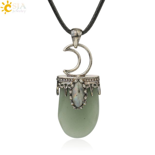 Natural Stone Crystal Antique Pendant Necklace - K&L Trending Products