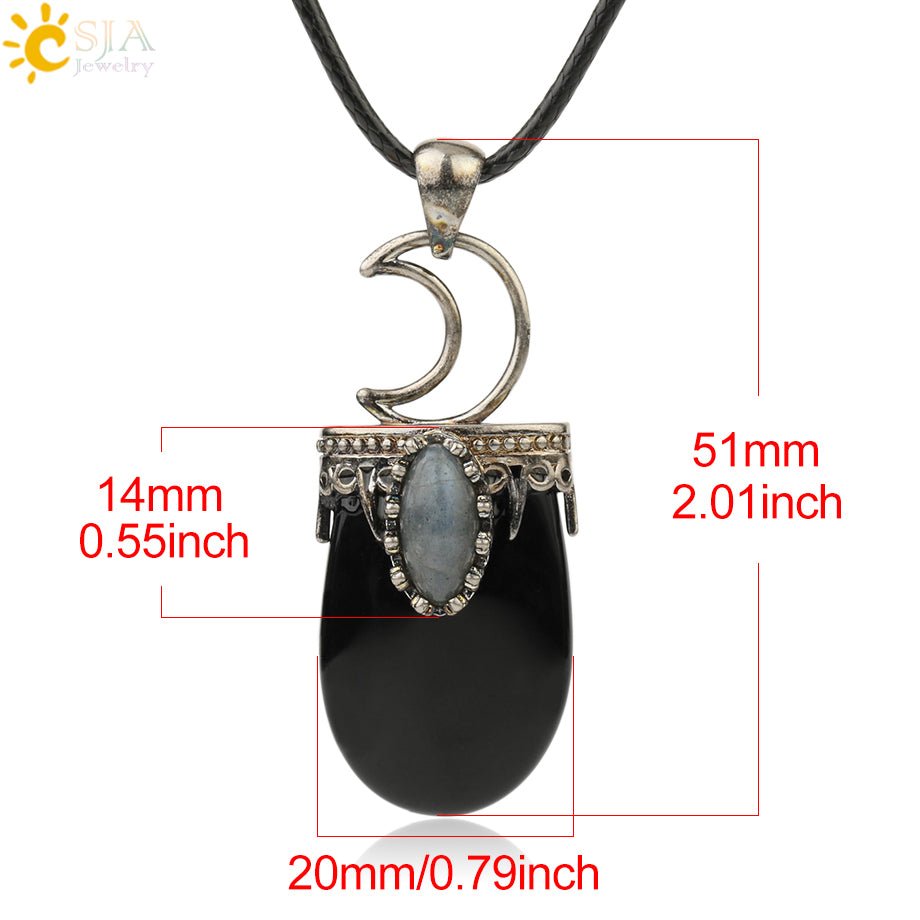 Natural Stone Crystal Antique Pendant Necklace - K&L Trending Products