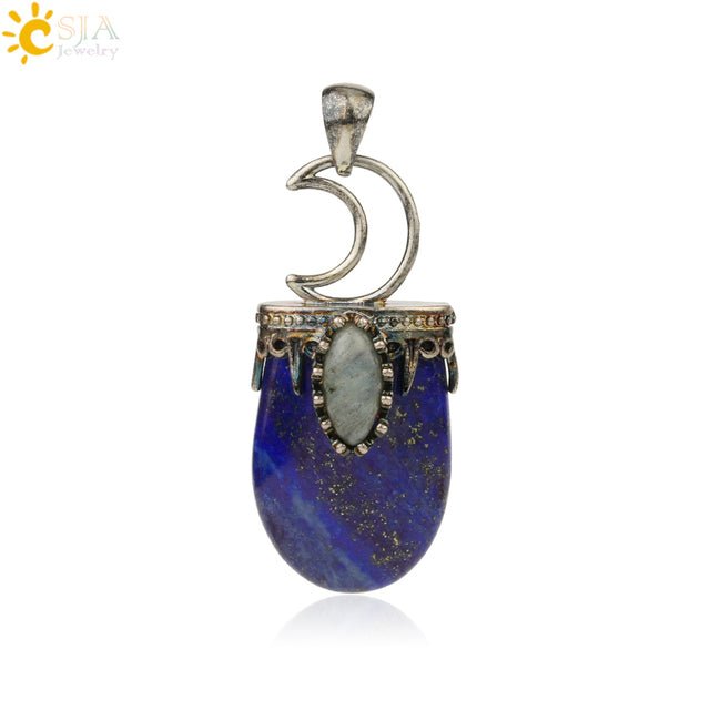 Natural Stone Crystal Antique Pendant Necklace - K&L Trending Products