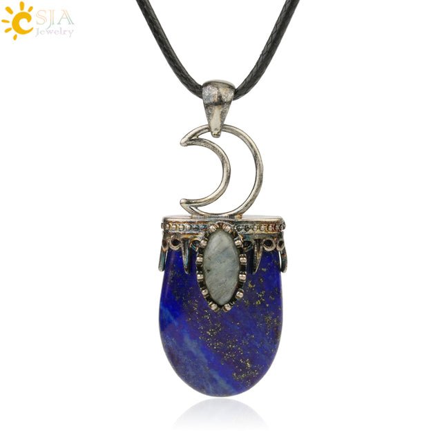 Natural Stone Crystal Antique Pendant Necklace - K&L Trending Products