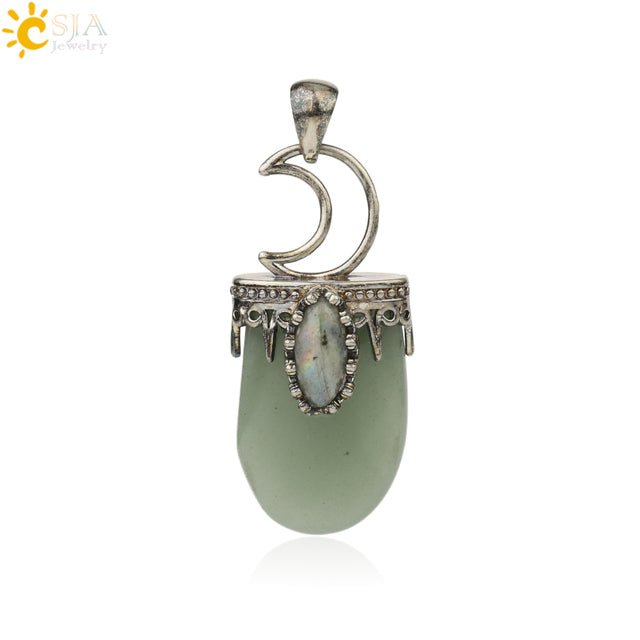 Natural Stone Crystal Antique Pendant Necklace - K&L Trending Products