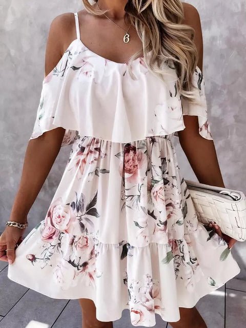 Off Shoulder Floral Mini Dress - K&L Trending Products