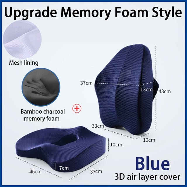 Orthopedic Pillow Memory Foam Seat Set - K&L Trending Products