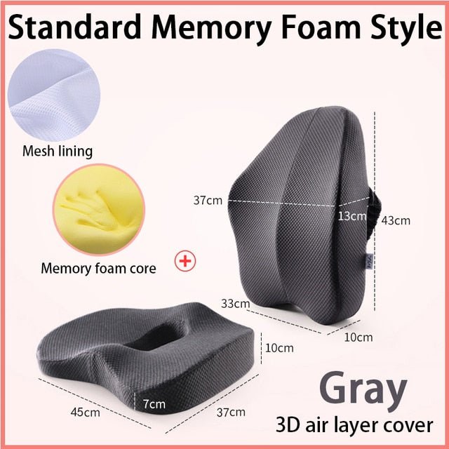 Orthopedic Pillow Memory Foam Seat Set - K&L Trending Products