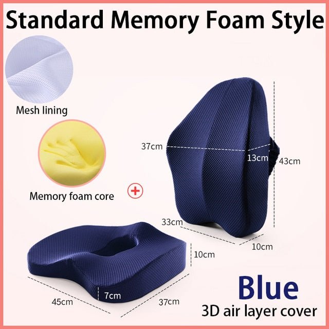 Orthopedic Pillow Memory Foam Seat Set - K&L Trending Products