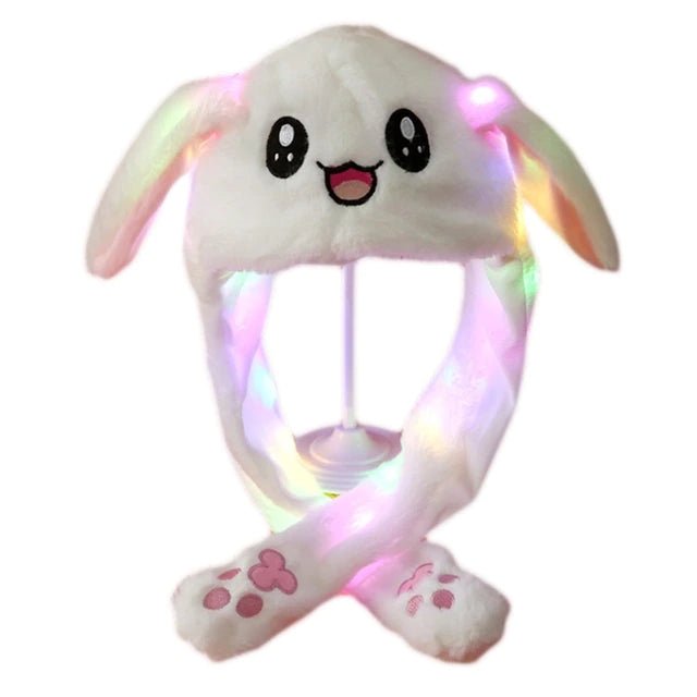 Plush Hat with Movable Ears and LED Light - Funny Soft Toy - K&L Trending Products