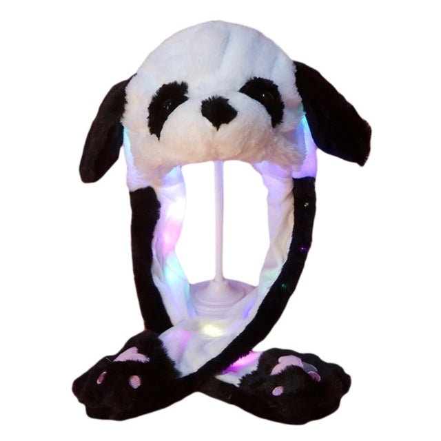 Plush Hat with Movable Ears and LED Light - Funny Soft Toy - K&L Trending Products