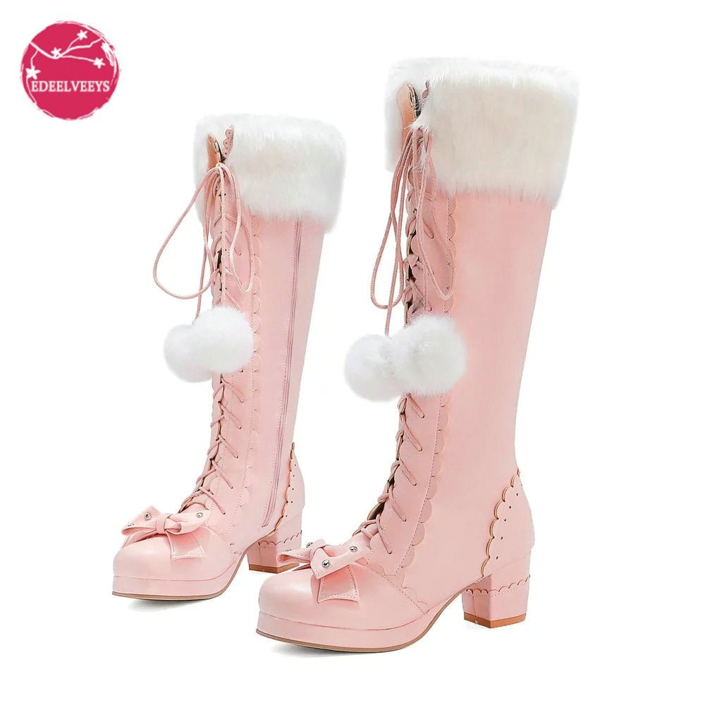 Princess Bowtie High Boots - K&L Trending Products