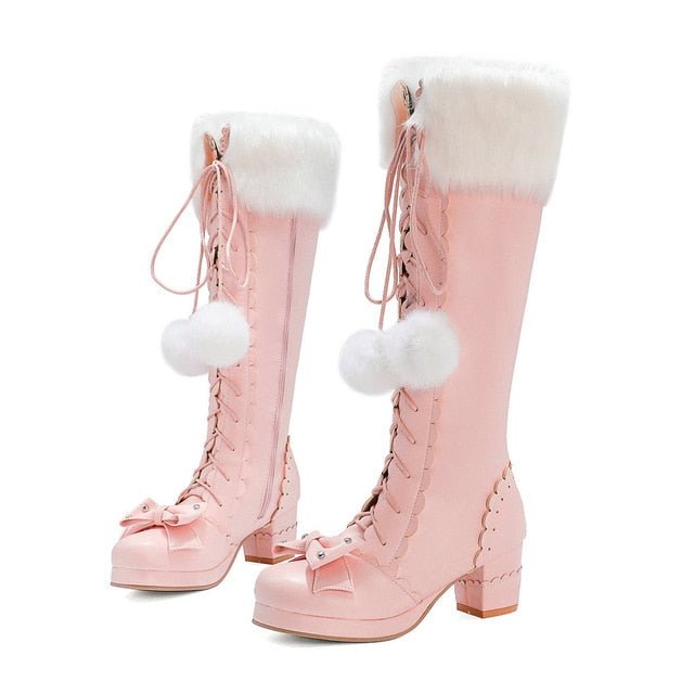 Princess Bowtie High Boots - K&L Trending Products