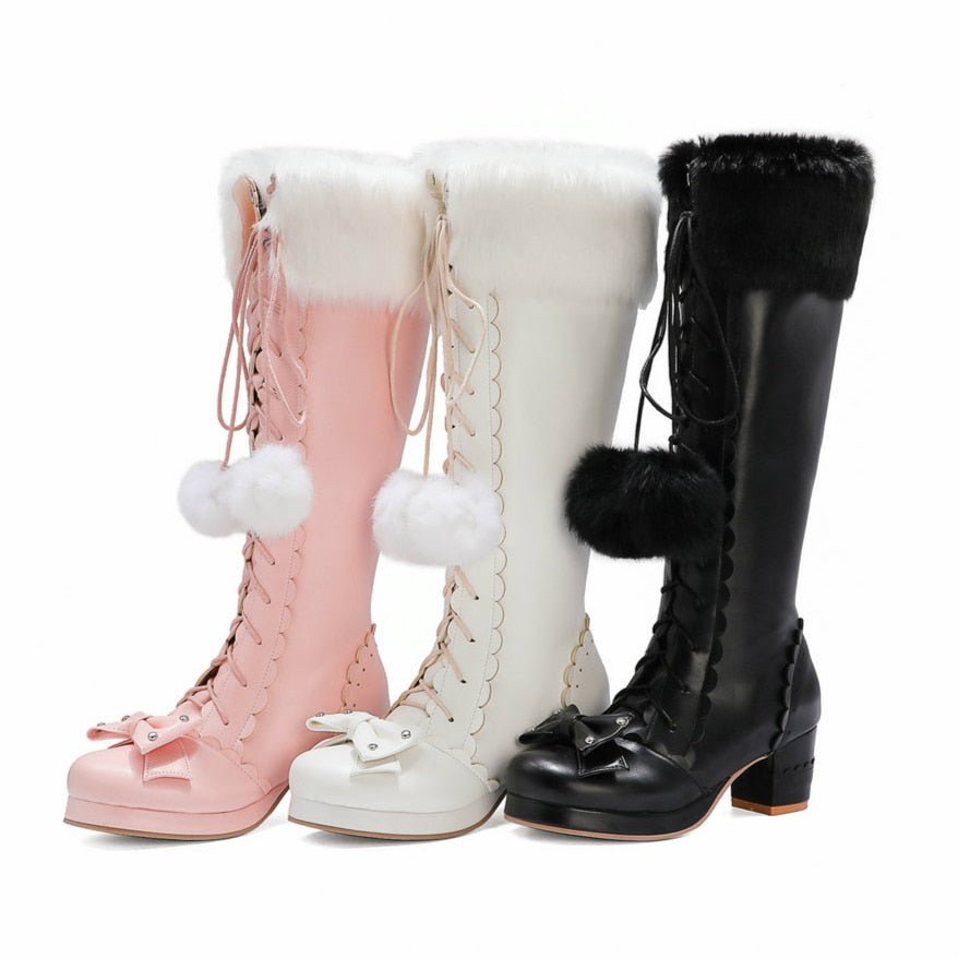 Princess Bowtie High Boots - K&L Trending Products