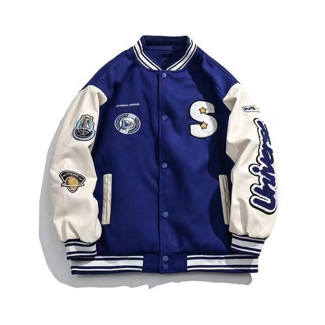 Quilted Embroidered Baseball Jacket - K&L Trending Products