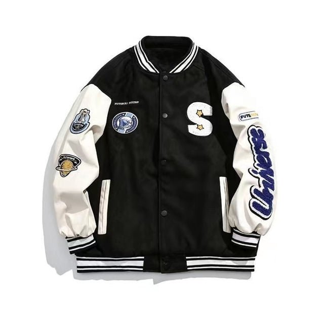 Quilted Embroidered Baseball Jacket - K&L Trending Products