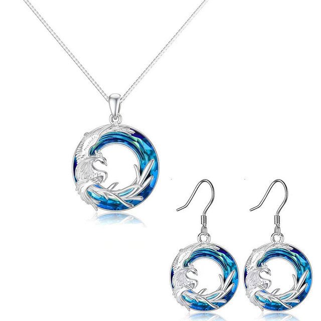 Reborn Phoenix Necklace and Earrings - K&L Trending Products