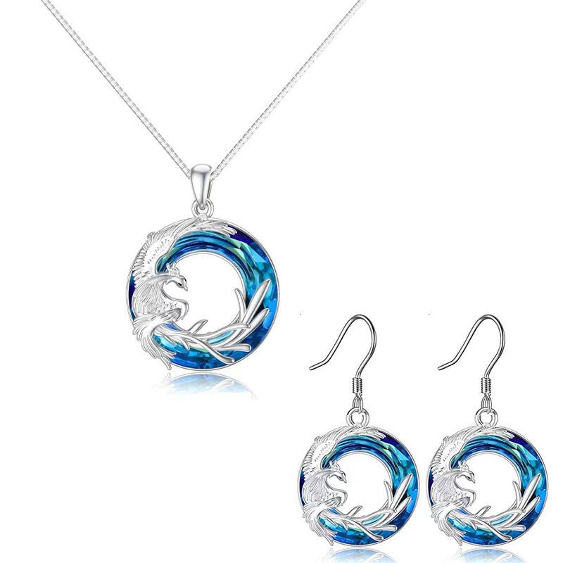 Reborn Phoenix Necklace and Earrings - K&L Trending Products