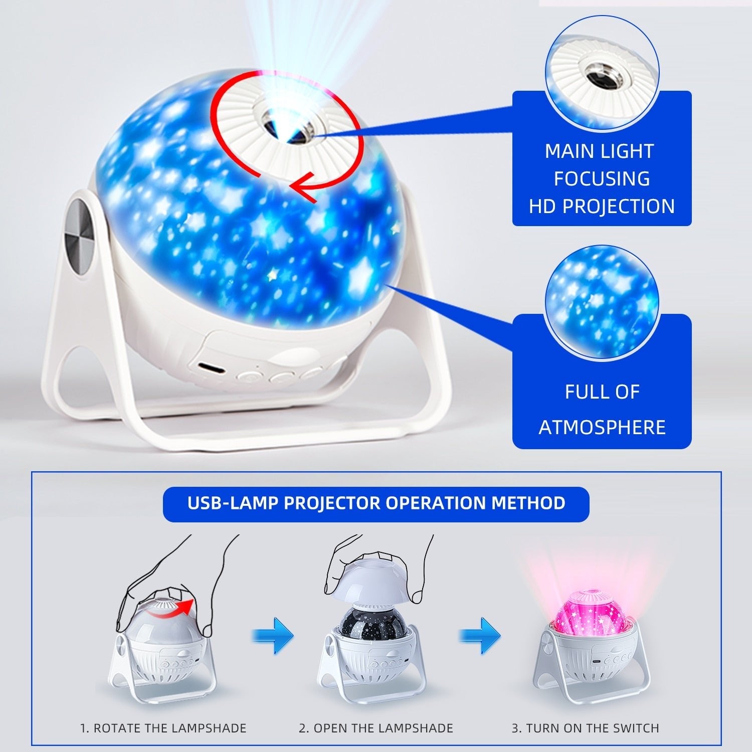 Rotating Magic Diamond Projection Lamp - K&L Trending Products