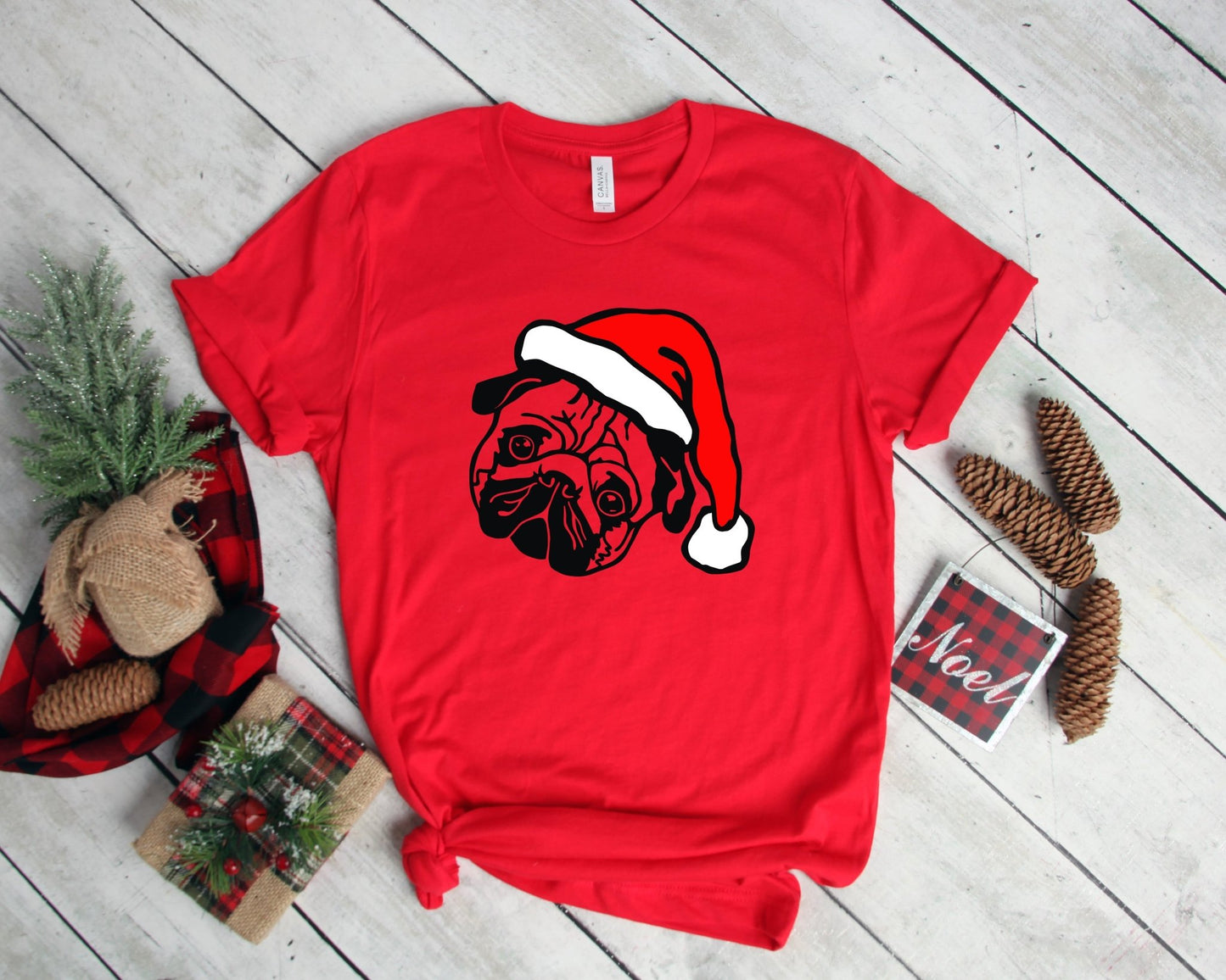 Santa Pug Shirt, Pug Christmas Shirt, Dog Lover Shirt - K&L Trending Products