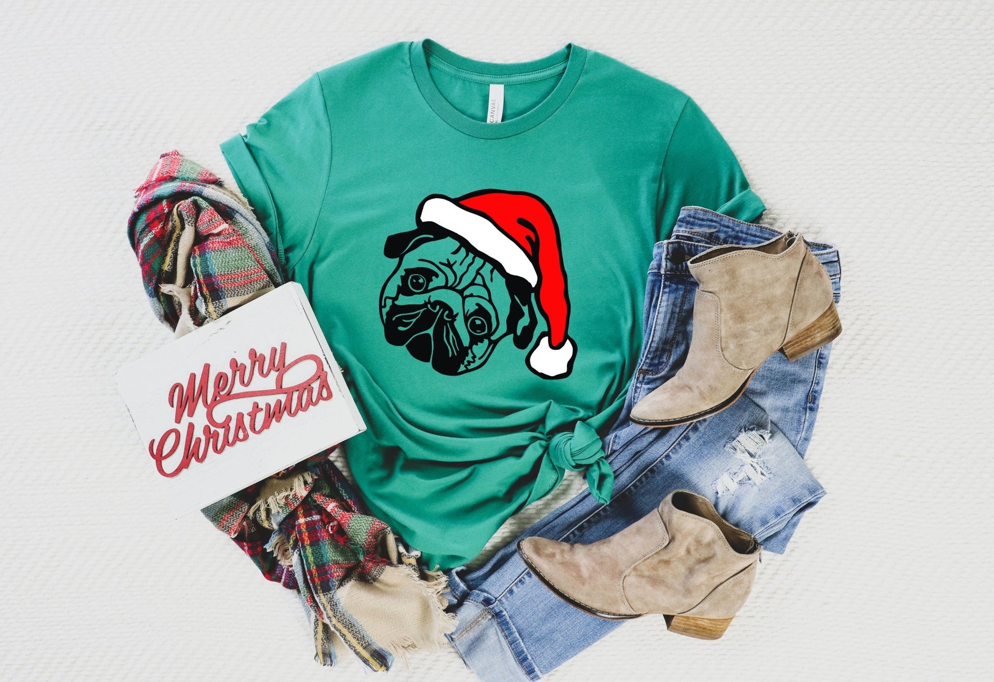 Santa Pug Shirt, Pug Christmas Shirt, Dog Lover Shirt - K&L Trending Products