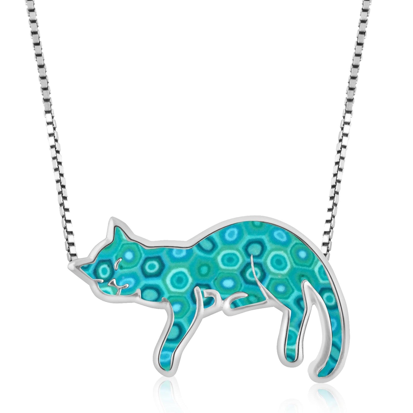 Silver Cat Necklace Pet Lovers Gift - K&L Trending Products