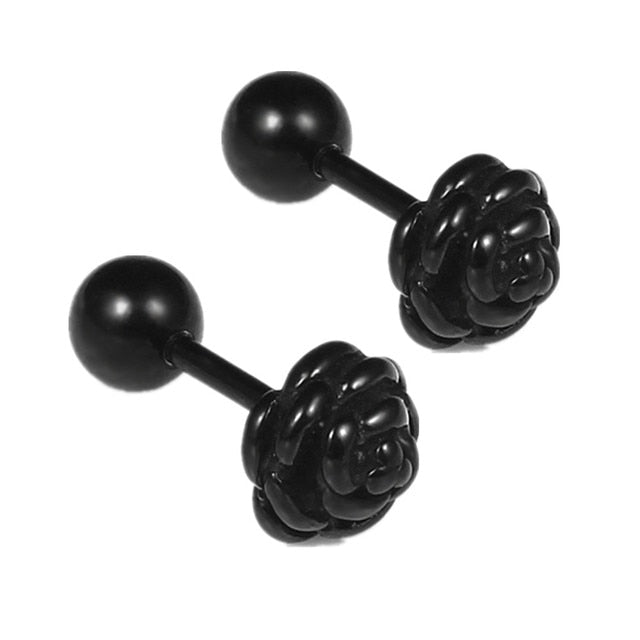 Small Black Punk Stud Earrings - K&L Trending Products