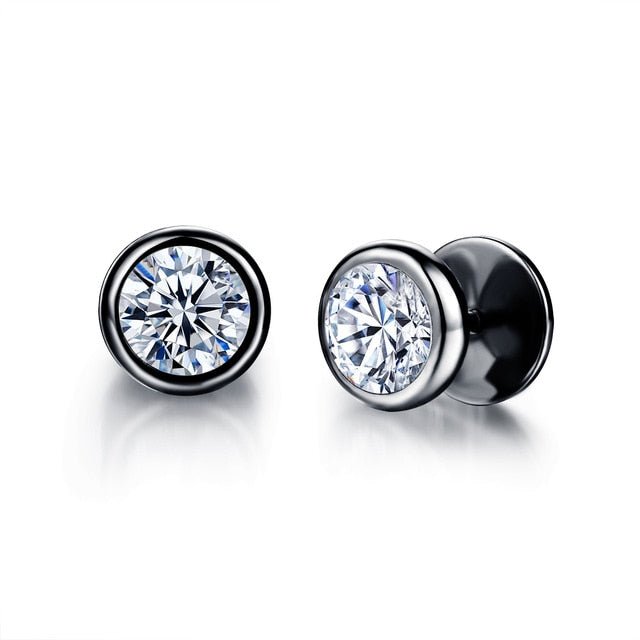 Small Black Punk Stud Earrings - K&L Trending Products