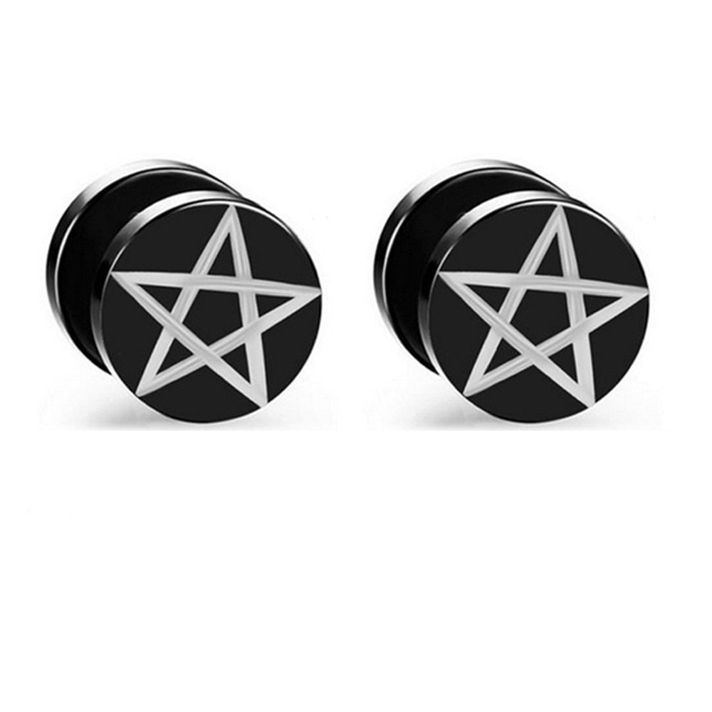 Small Black Punk Stud Earrings - K&L Trending Products