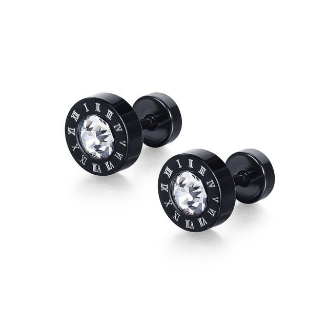 Small Black Punk Stud Earrings - K&L Trending Products