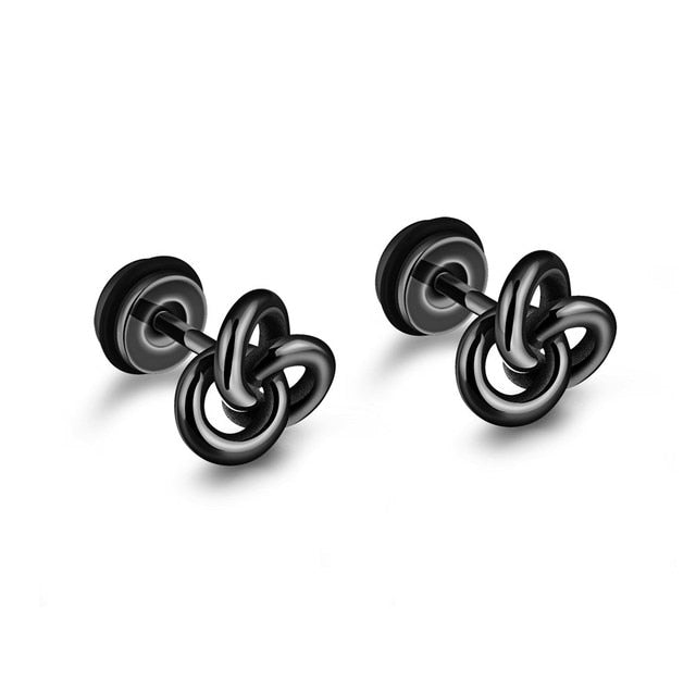 Small Black Punk Stud Earrings - K&L Trending Products