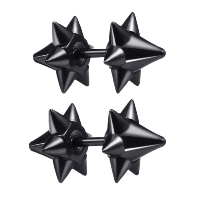 Small Black Punk Stud Earrings - K&L Trending Products