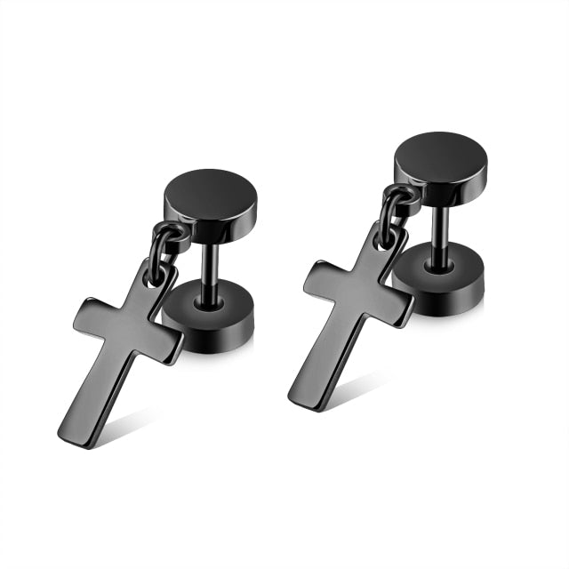 Small Black Punk Stud Earrings - K&L Trending Products