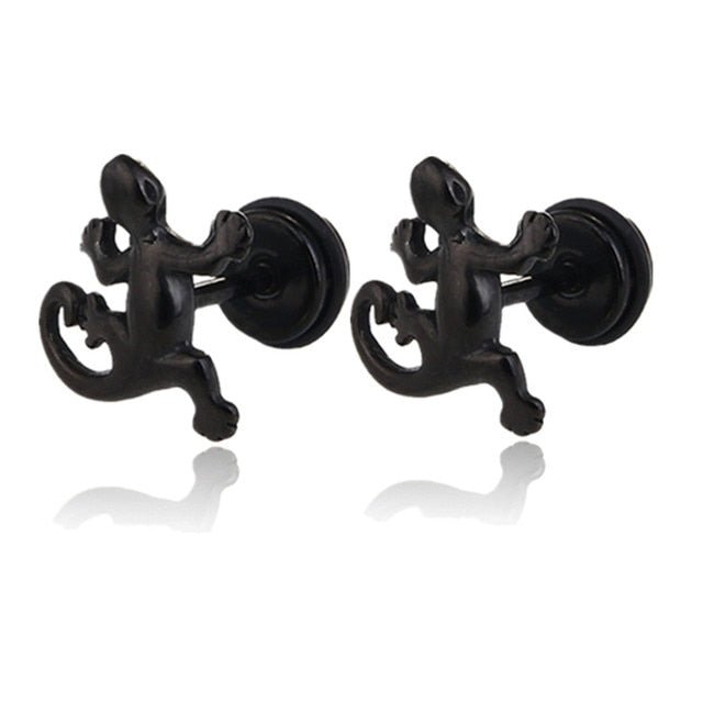 Small Black Punk Stud Earrings - K&L Trending Products