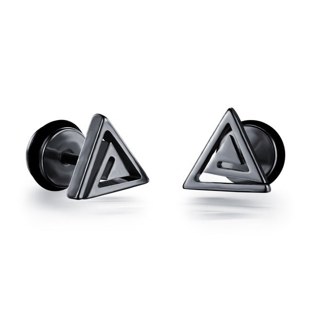 Small Black Punk Stud Earrings - K&L Trending Products