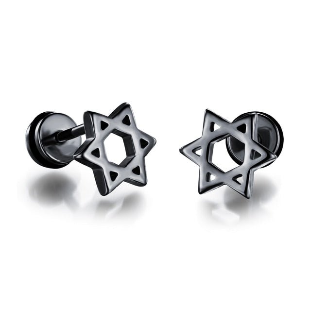 Small Black Punk Stud Earrings - K&L Trending Products