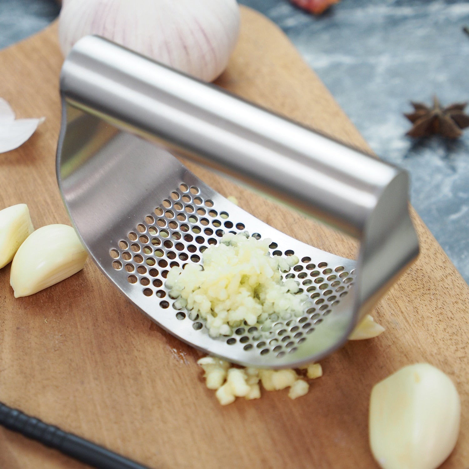 Stainless Steel Garlic Presser - K&L Trending Products